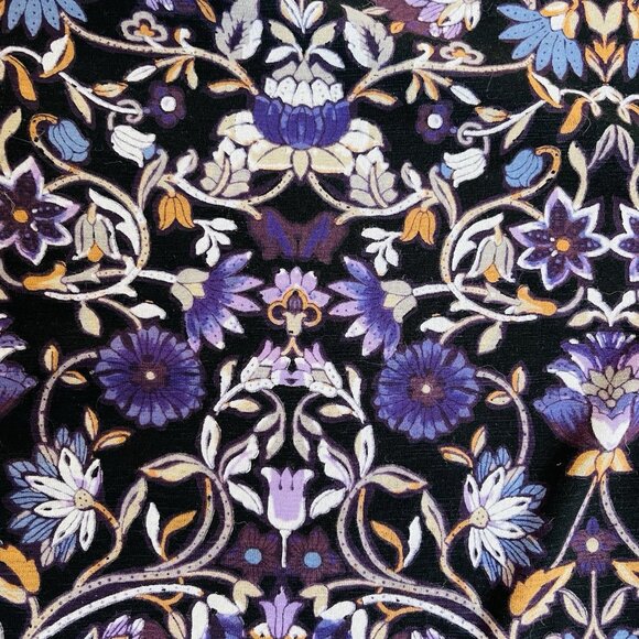 J.Jill Blouse Womens 2X Plus Purple Floral Long Sleeve Scoop Neck Tunic Relaxed - Picture 7 of 10